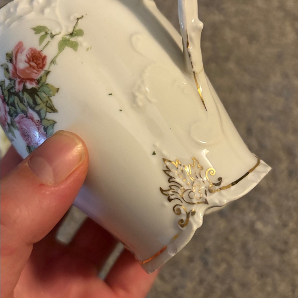 🫖 Antique Richmond Z.S.&Co., Bavarian China Creamer & Sugar Cube Dish - Picture 7 of 7